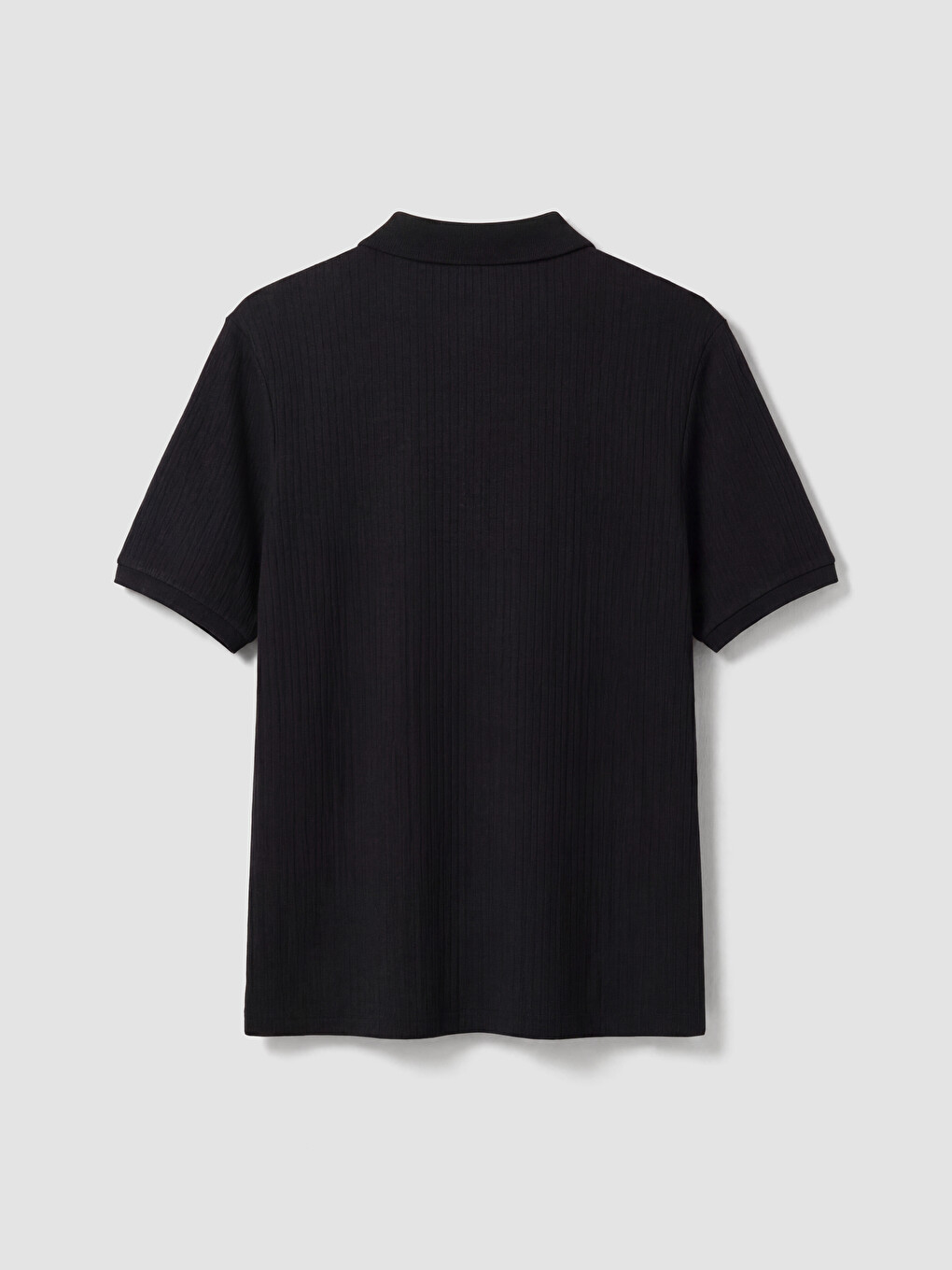 Siyah Polo Yaka Erkek Tişört-2
