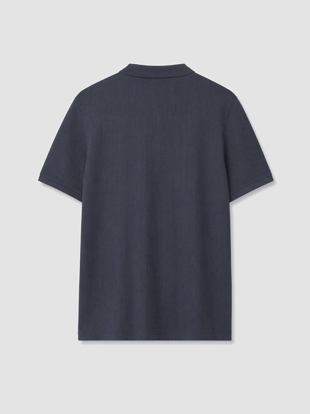 İndigo Polo Yaka Fitilli Erkek Tişört-2