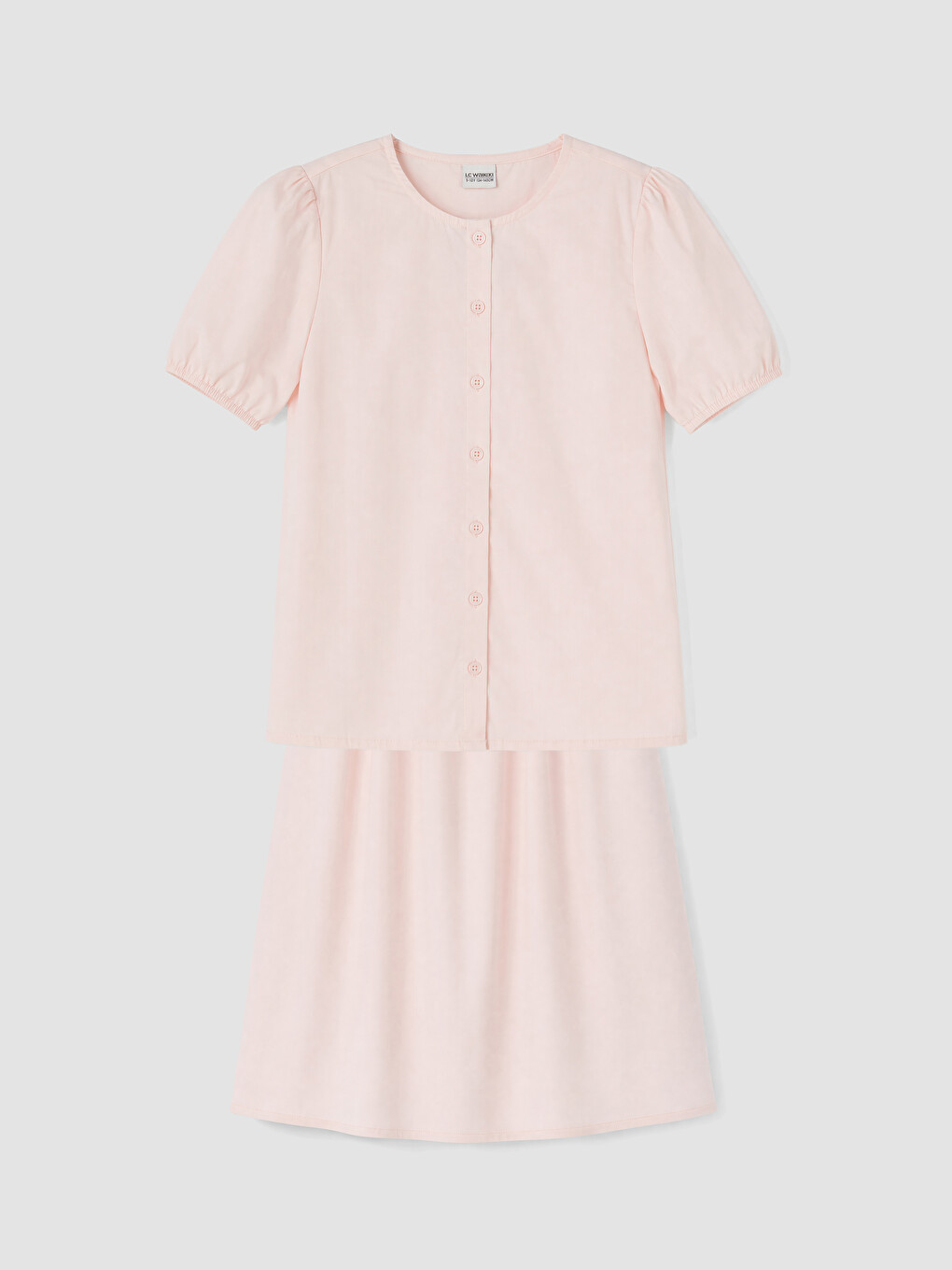 Pembe Kız Çocuk Etekli Takım