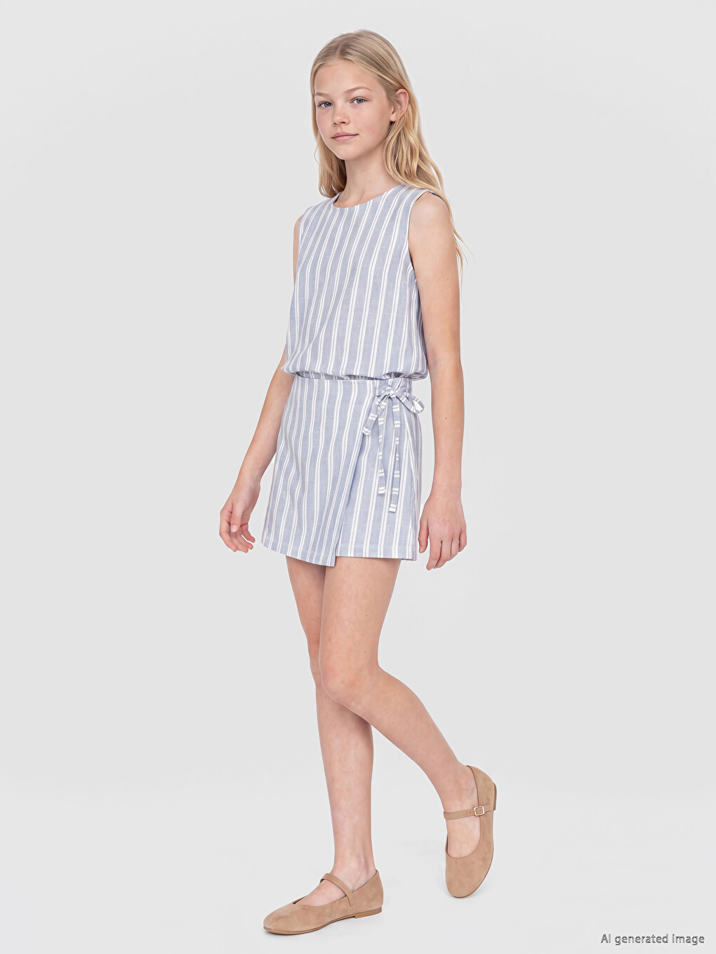 طقم مخطط للبنات
