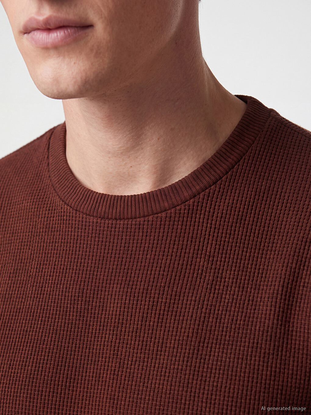 T-shirt Homme Col Rond Gaufre-2