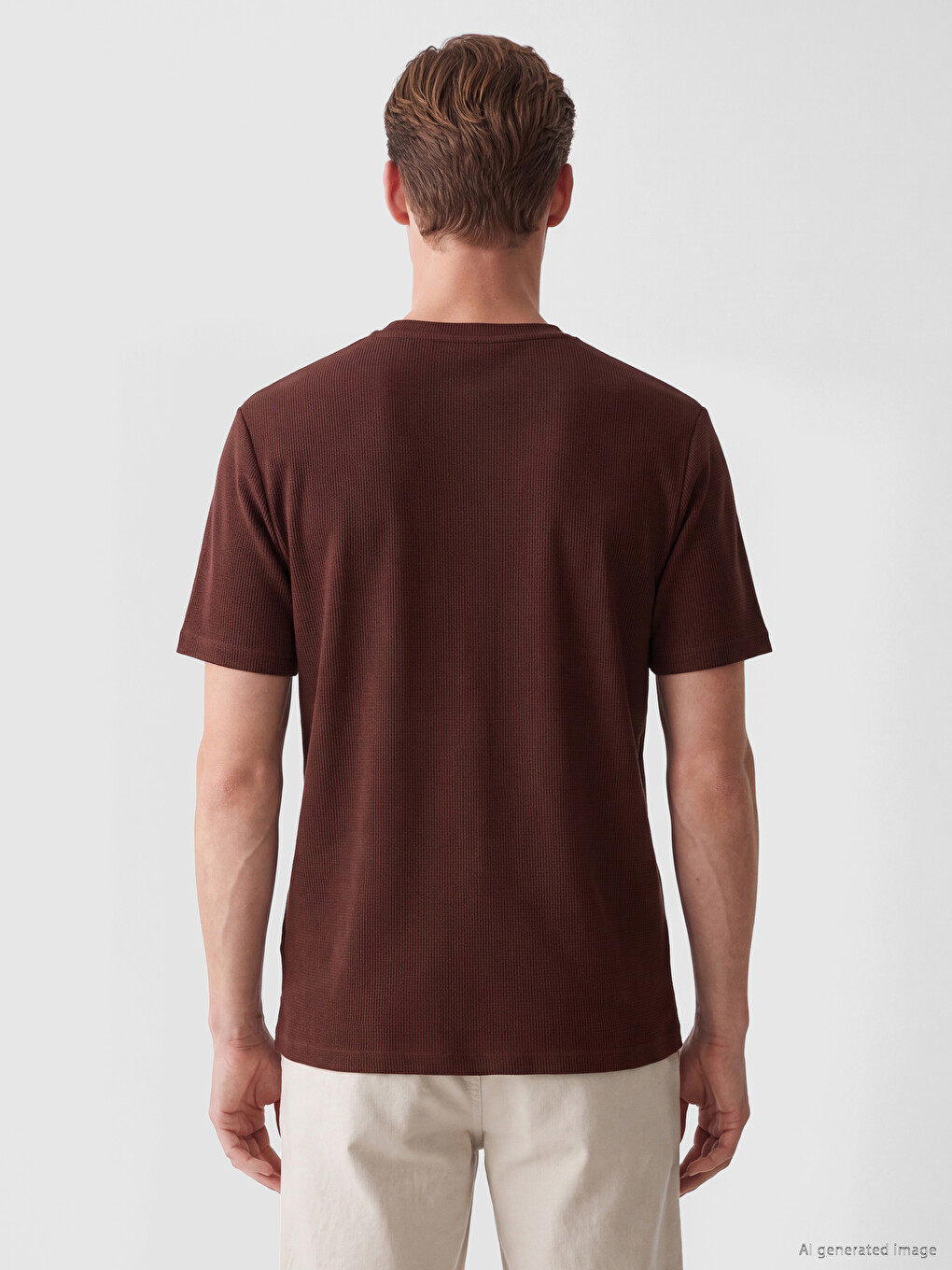 T-shirt Homme Col Rond Gaufre-3