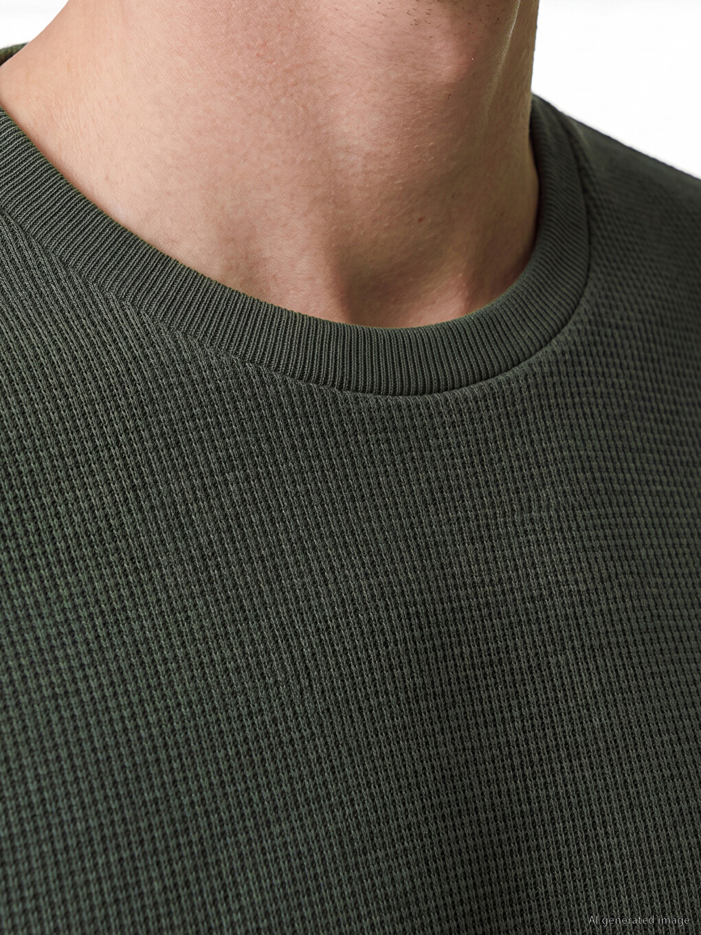 T-shirt Homme Col Rond Gaufre-2