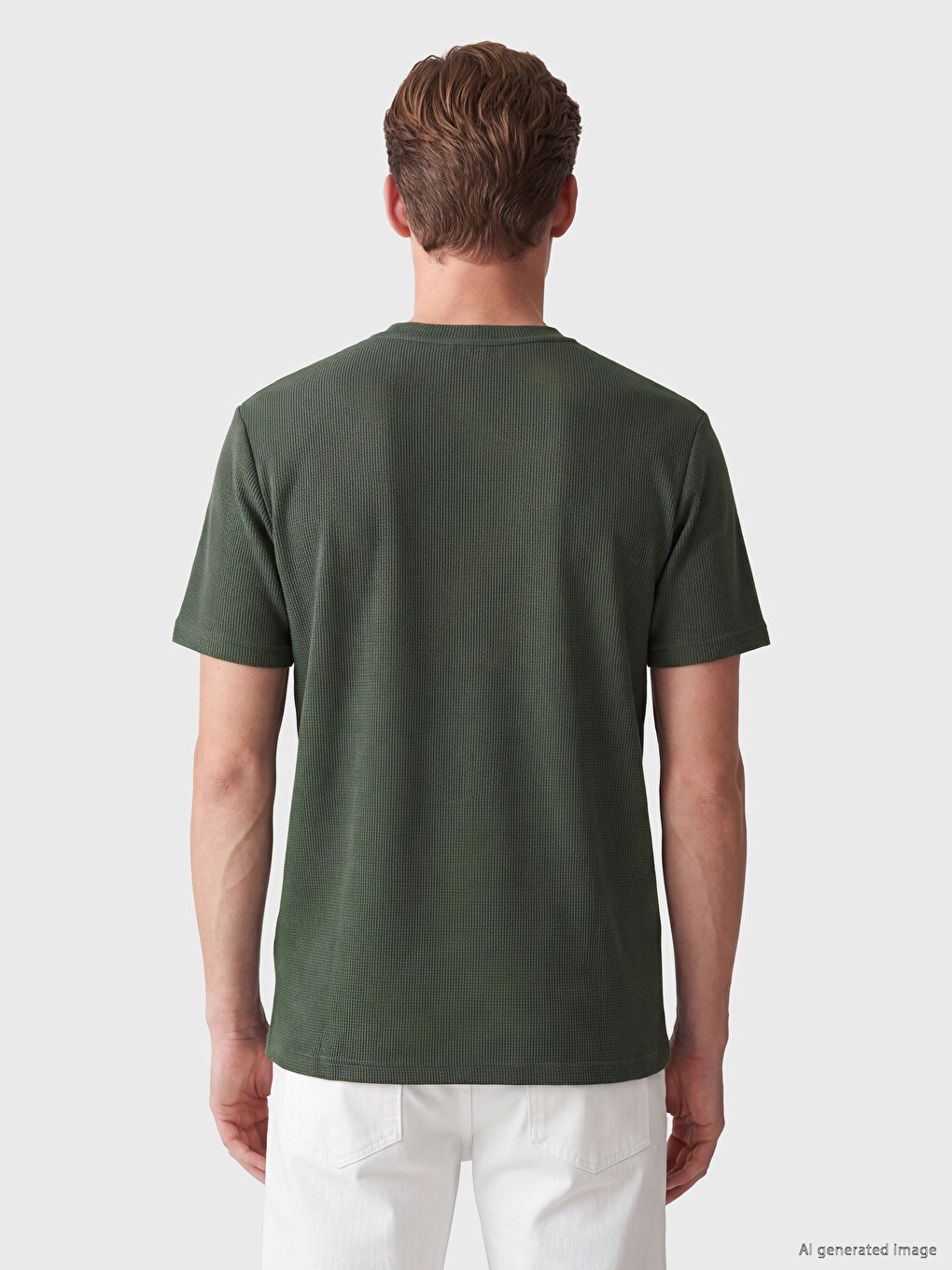 T-shirt Homme Col Rond Gaufre-3