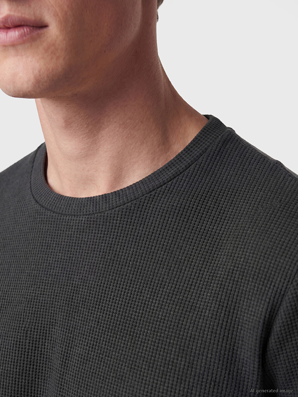 Crew Neck Textured Men's T-shirt-2