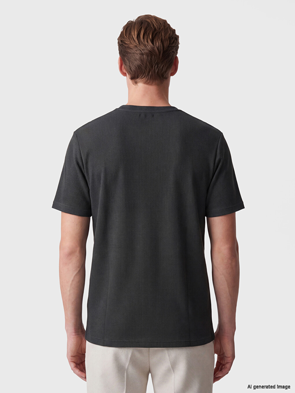 Crew Neck Textured Men's T-shirt-3