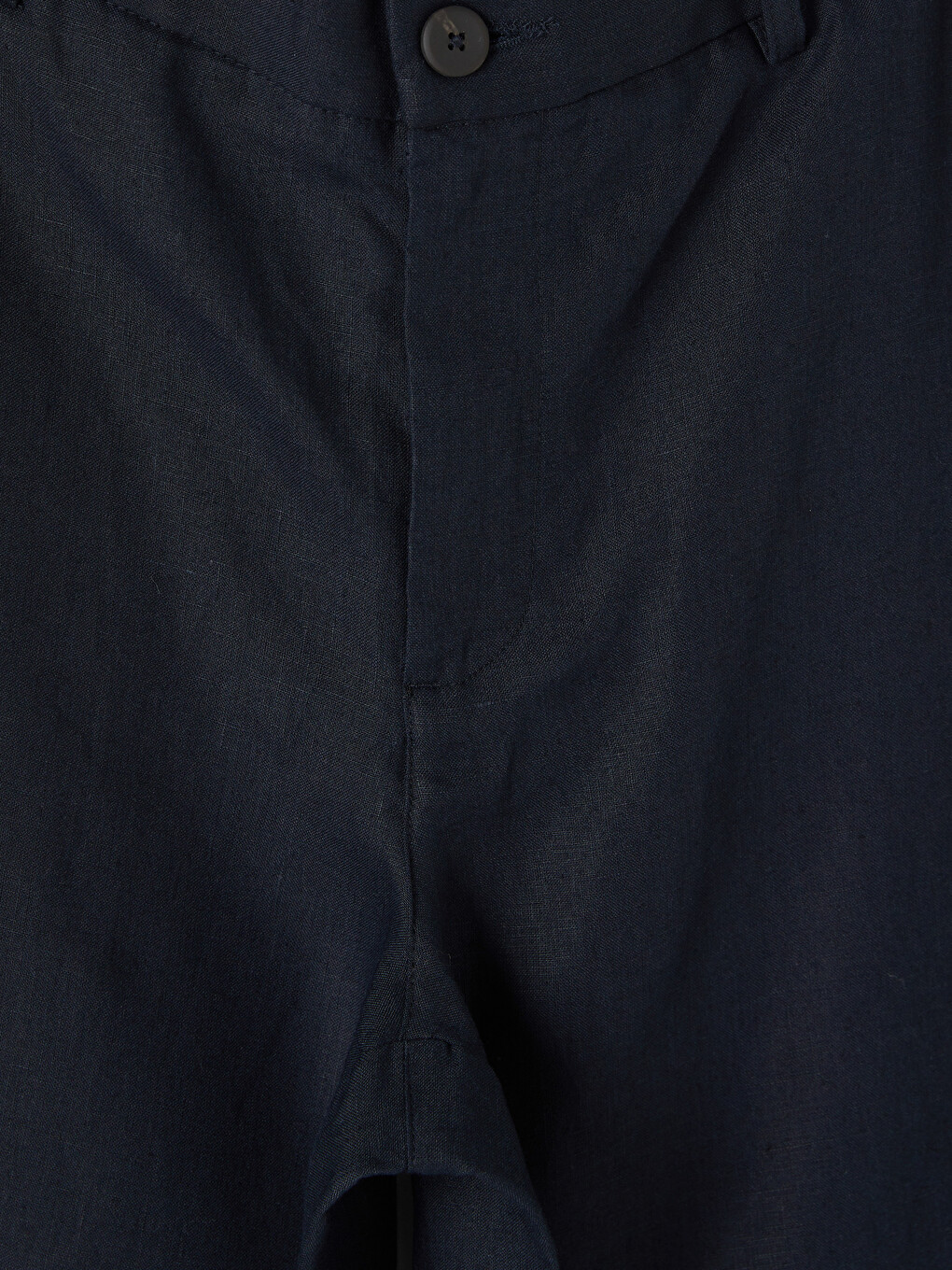 Lacivert Regular Fit %100 Keten Erkek Pantolon-1