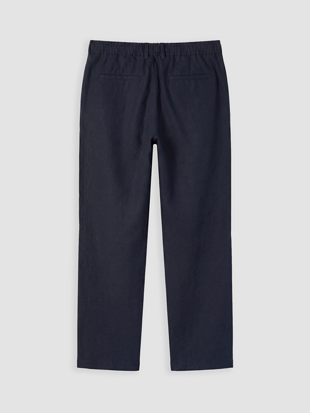 Lacivert Regular Fit %100 Keten Erkek Pantolon-2