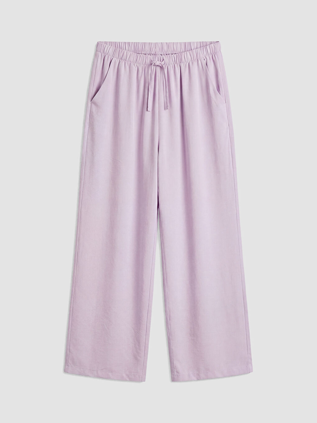 Lila Kız Çocuk Geniş Paça Pantolon