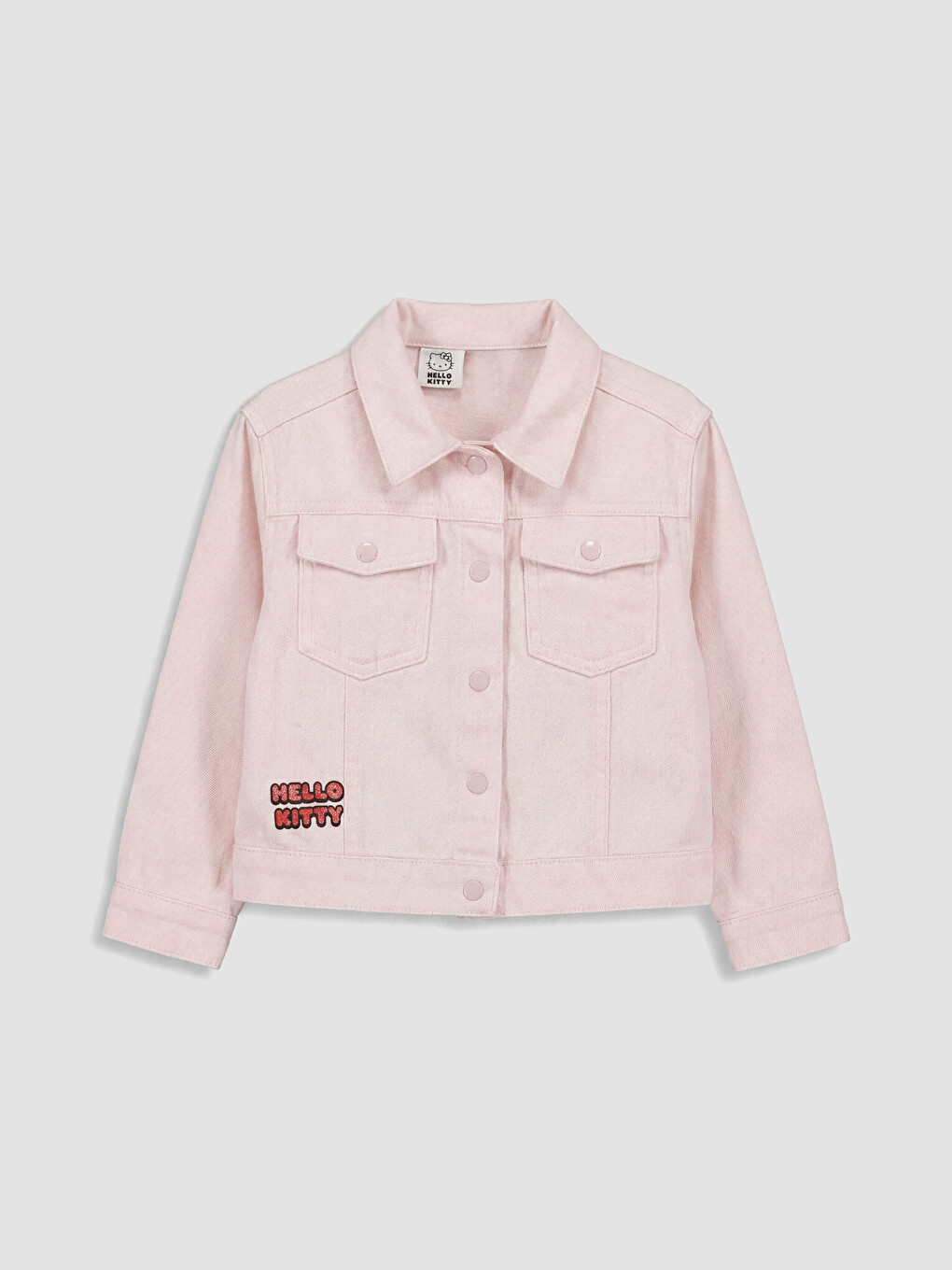 Pembe Hello Kitty Baskılı Kız Çocuk Ceket-1