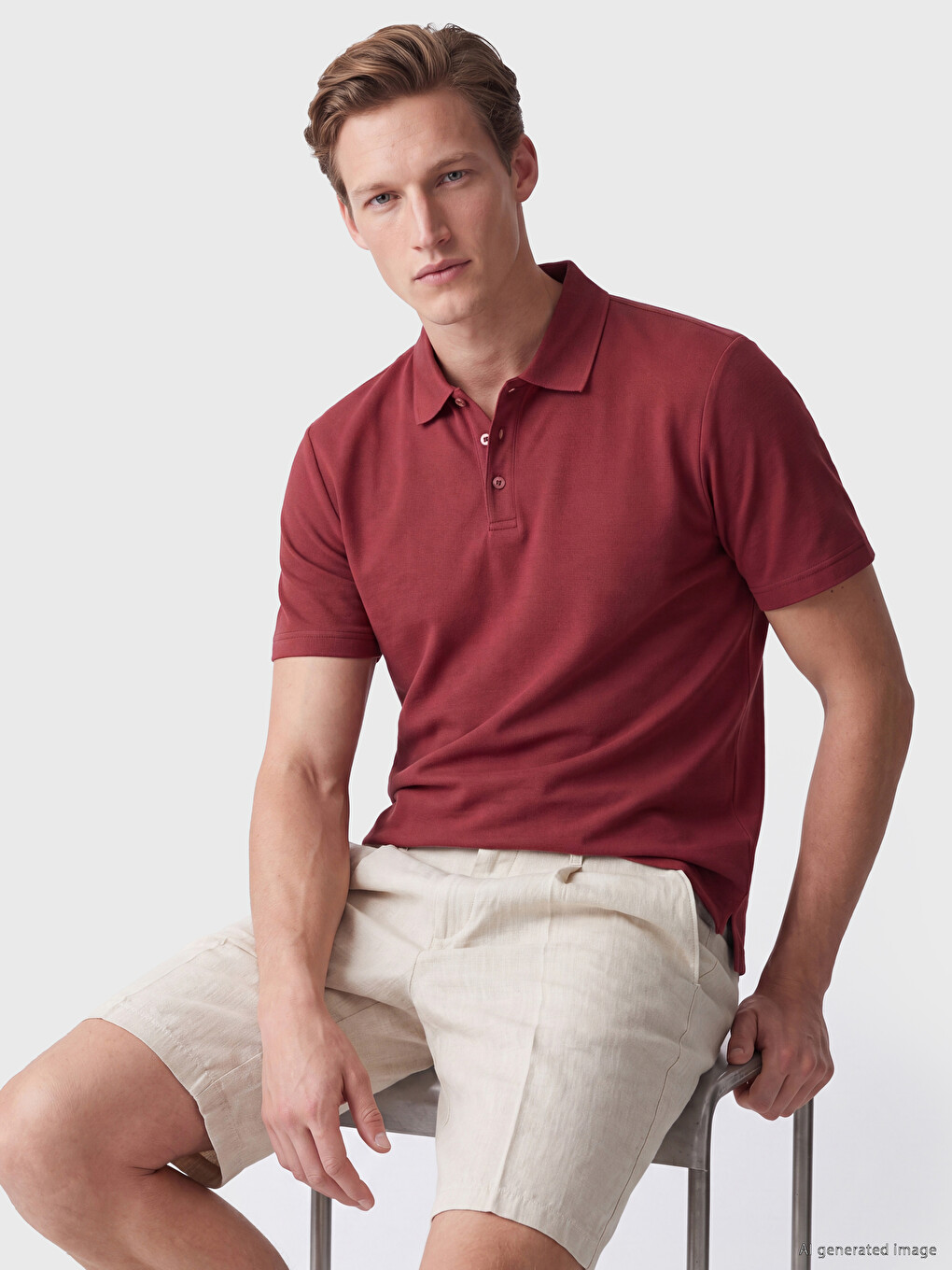 T-shirt Homme Texturé À Col Polo