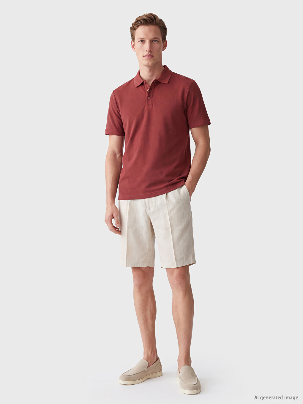 T-shirt Homme Texturé À Col Polo-1
