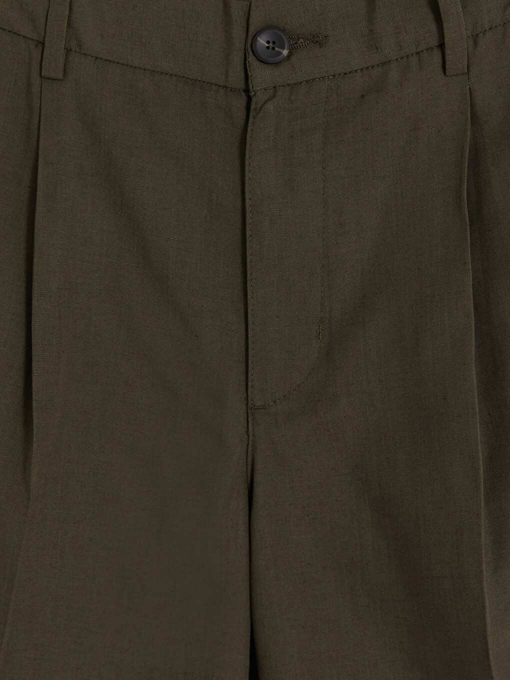 Haki Regular Fit Erkek Pileli Pantolon-2