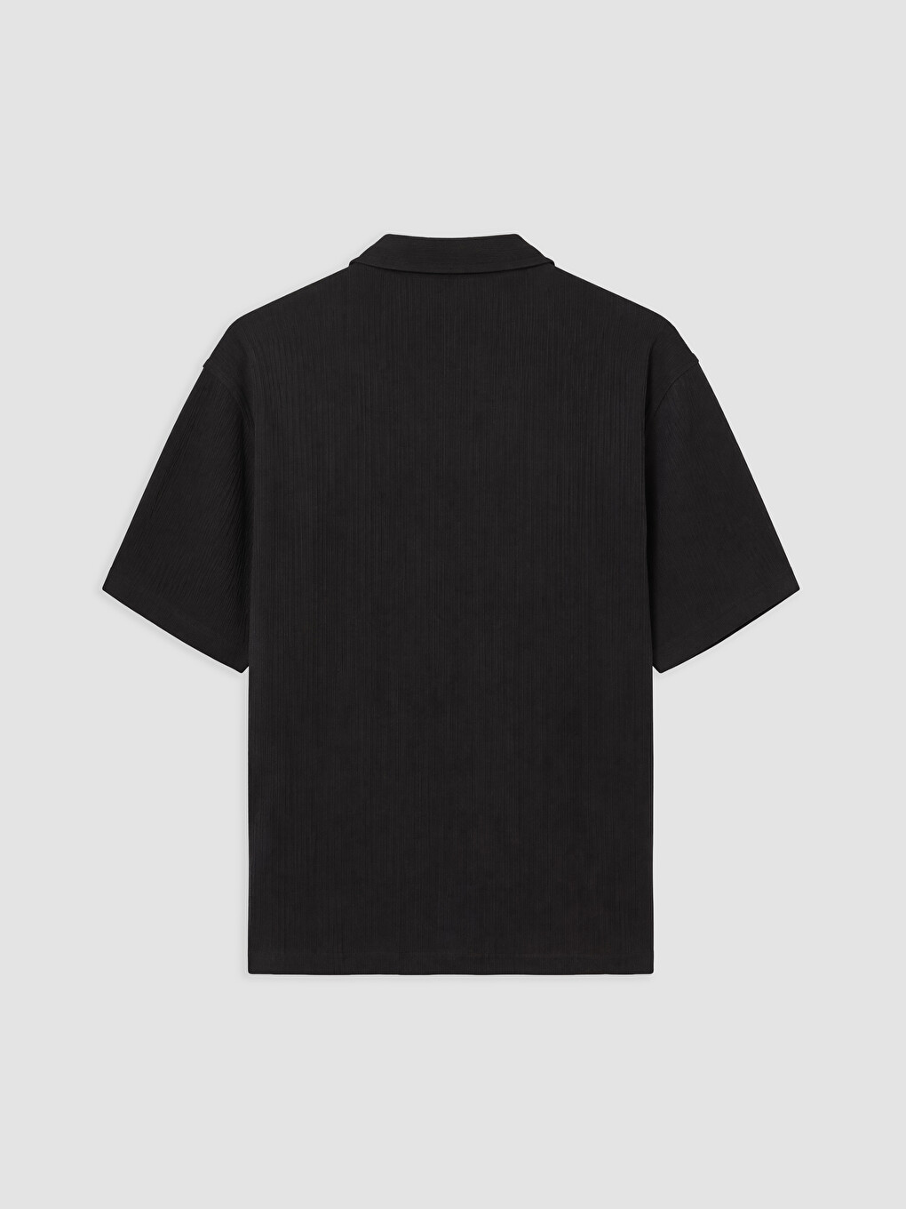 Siyah Regular Fit Erkek Gömlek-1