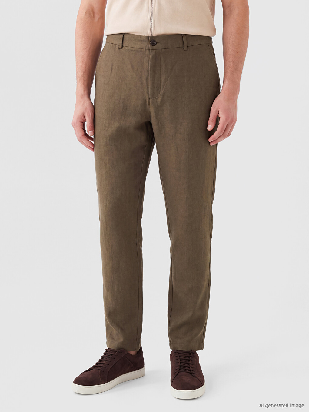 Pantaloni Texturați Regular Fit Pentru Bărbați-1