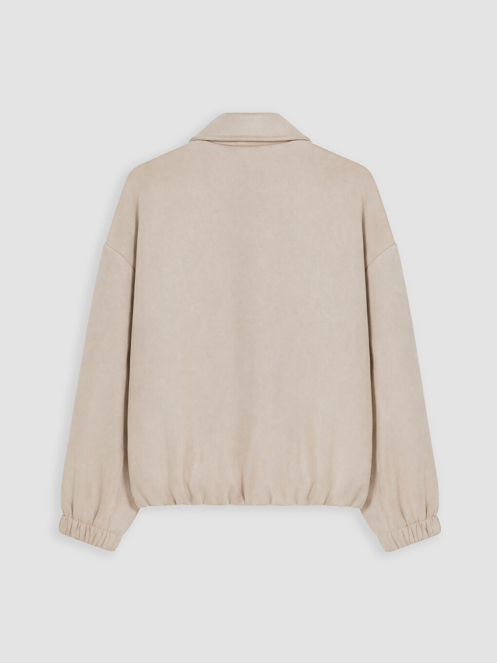 Shirt Collar Suede Look Women's Jacket-6