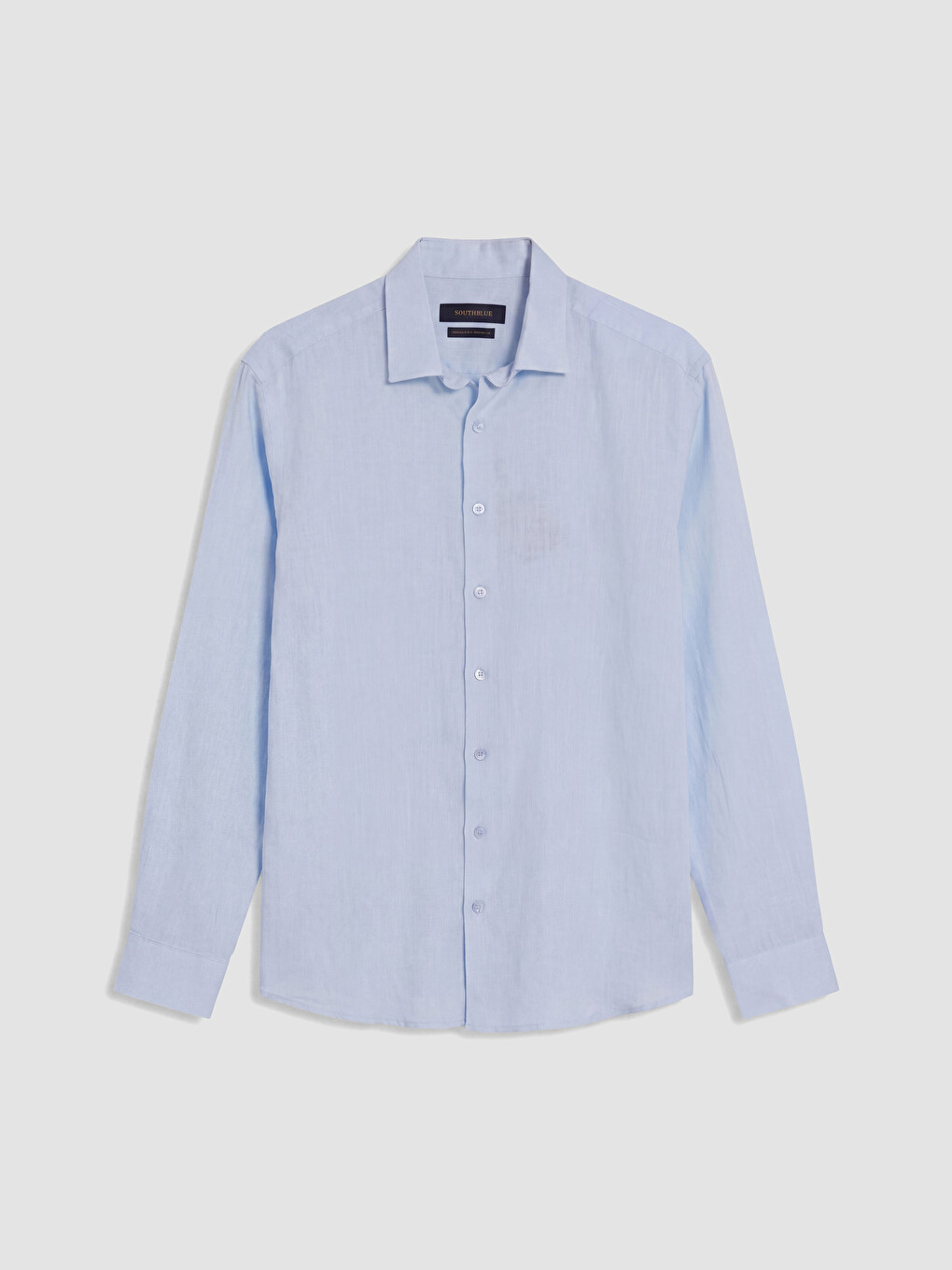 Mavi Regular Fit %100 Keten Erkek Gömlek