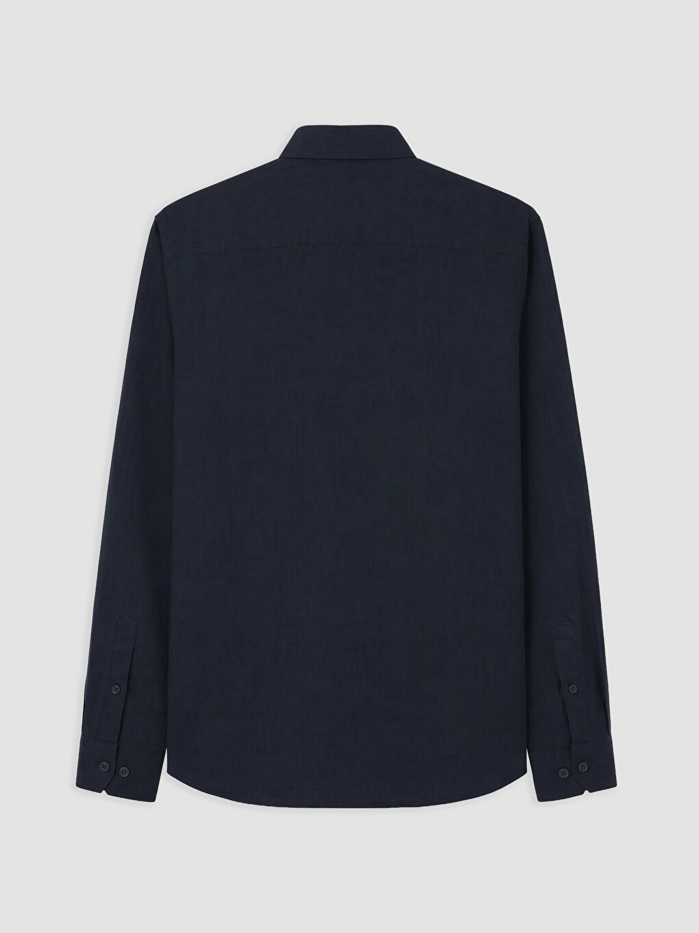 Lacivert Regular Fit %100 Keten Erkek Gömlek-1