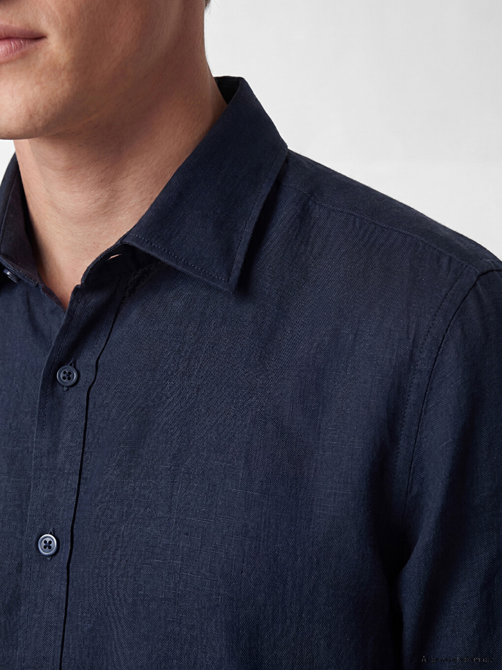 Regular Fit %100 Linen Men's Shirt-2