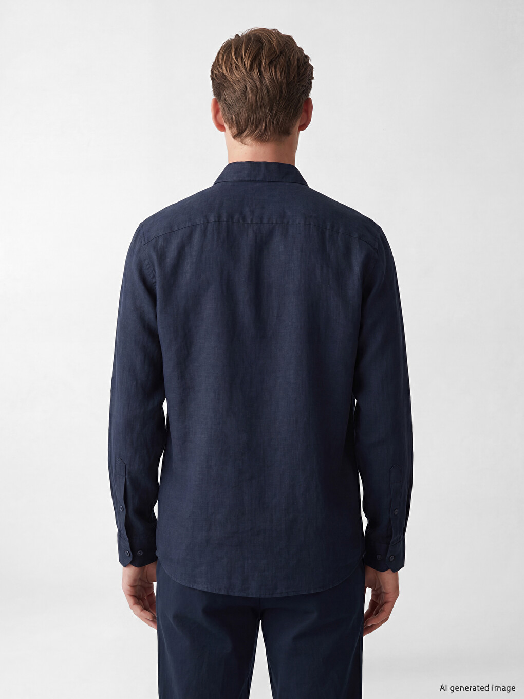 Regular Fit %100 Linen Men's Shirt-3