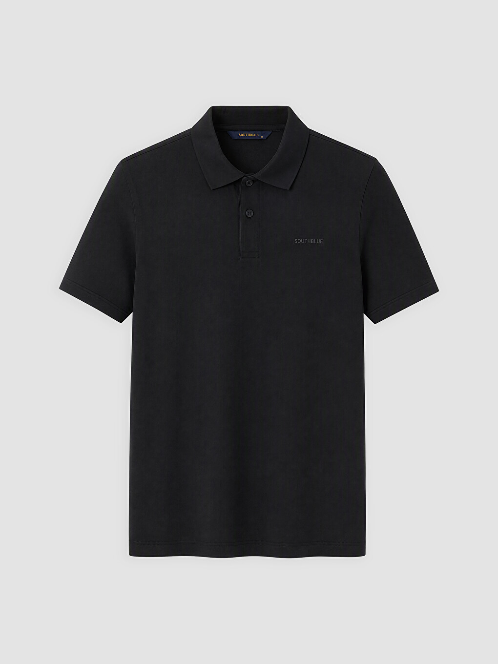 Siyah Standart Fit Polo Yaka Penye Erkek Tişört-4