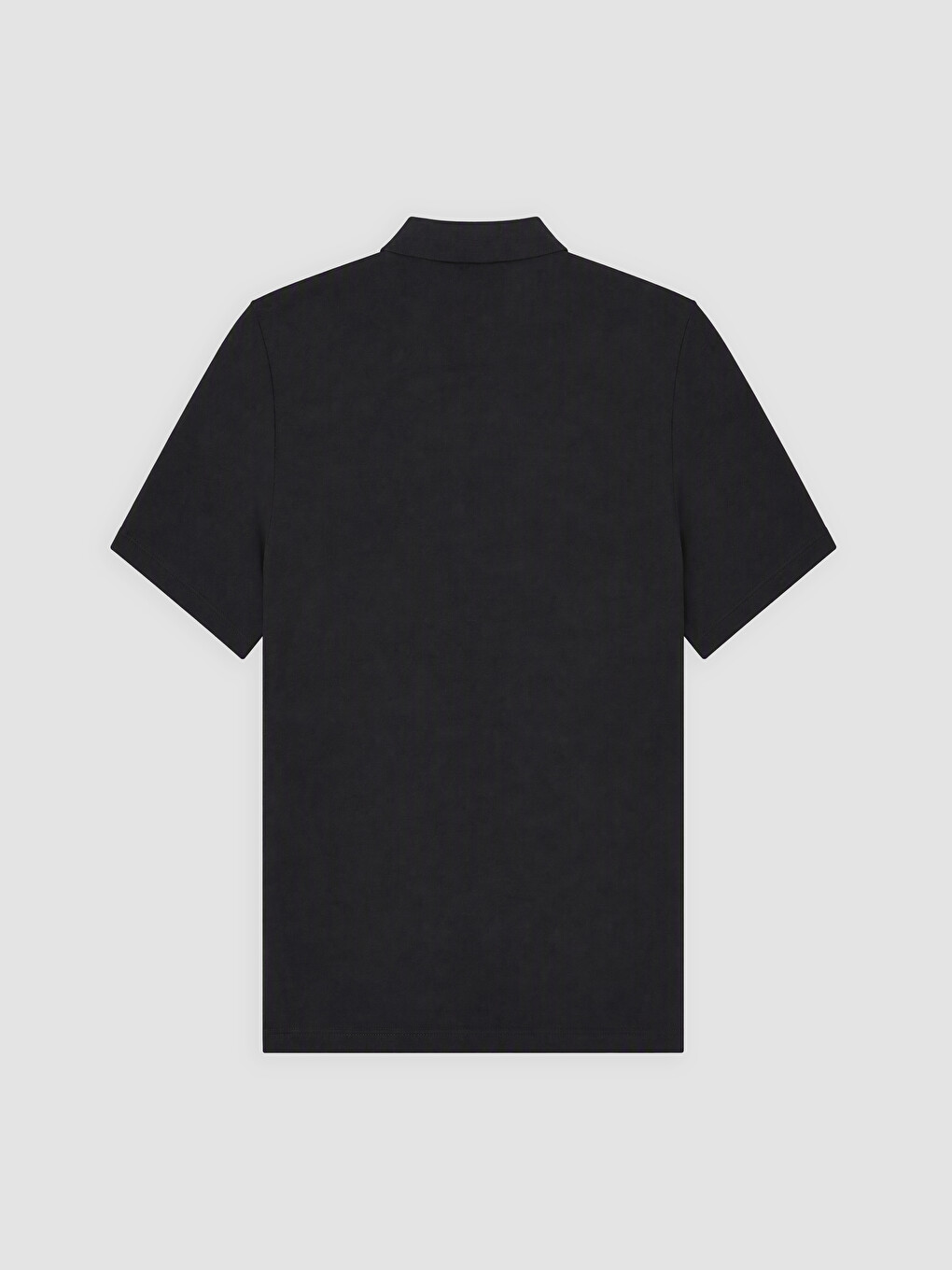 Siyah Standart Fit Polo Yaka Penye Erkek Tişört-5