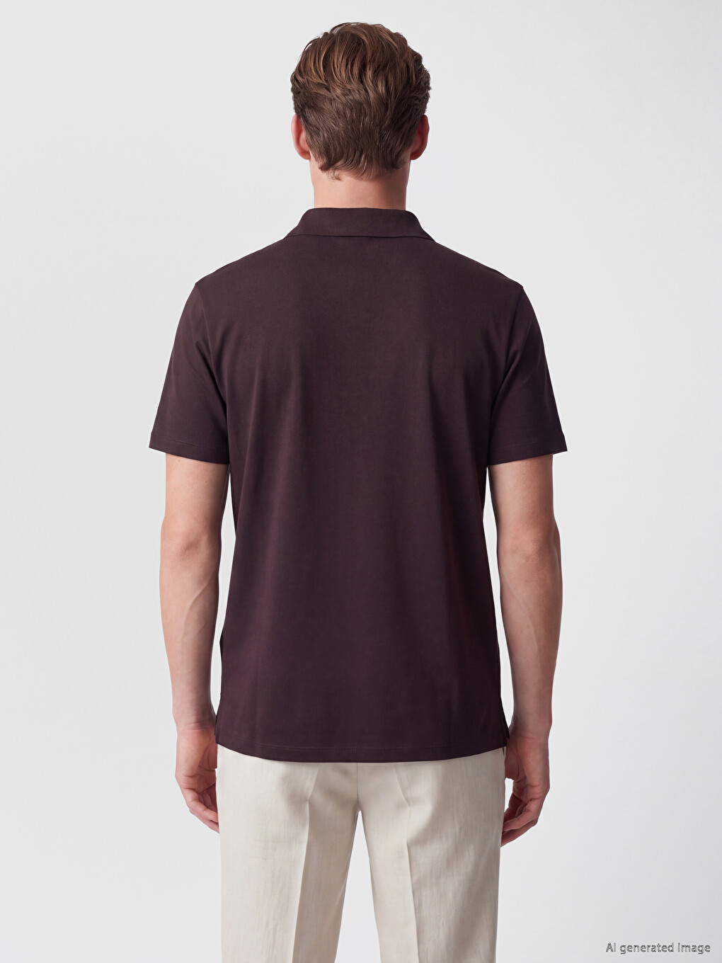 Polo Collar Jersey Men's T-shirt-3