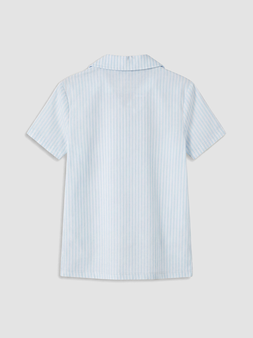Beyaz Gömlek Yaka Kız Çocuk Şortlu Pijama Takımı-3