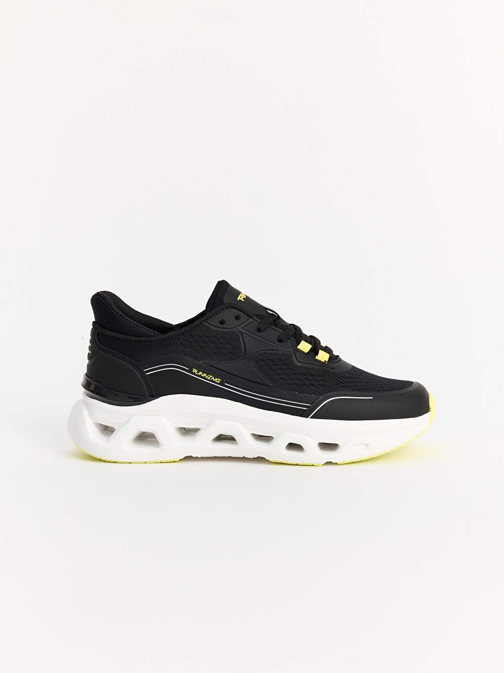 Siyah Erkek Çocuk File Detaylı Sneaker Ayakkabı-1