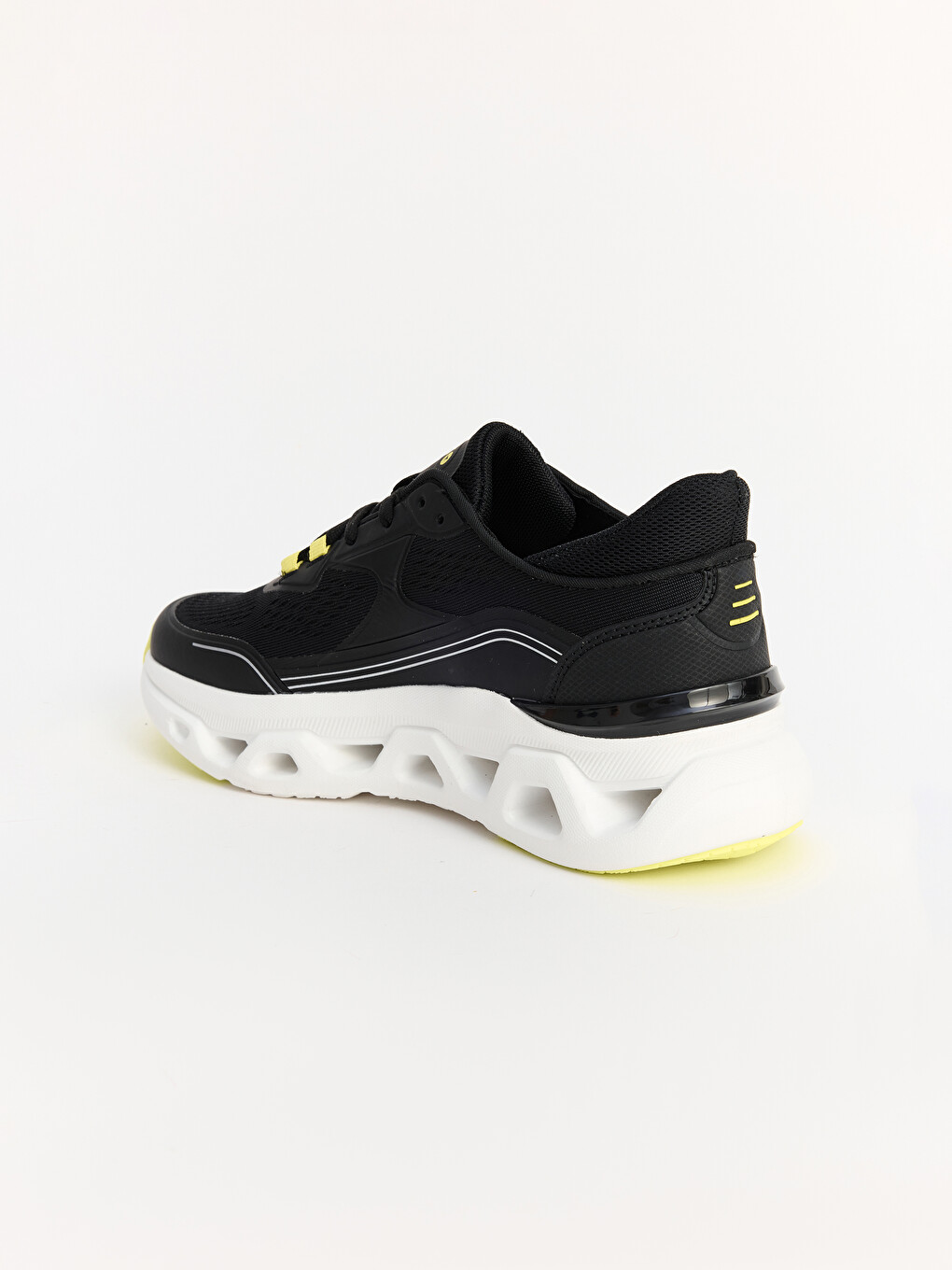 Siyah Erkek Çocuk File Detaylı Sneaker Ayakkabı-2