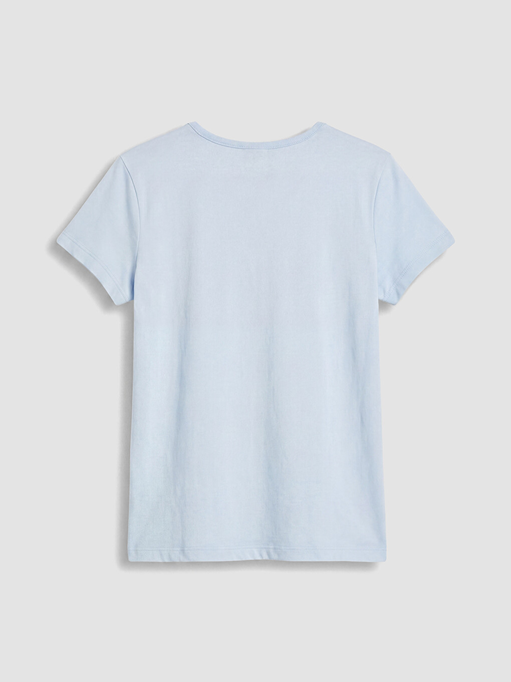 Mavi Stitch Baskılı Kız Çocuk Kaprili Pijama Takım-3