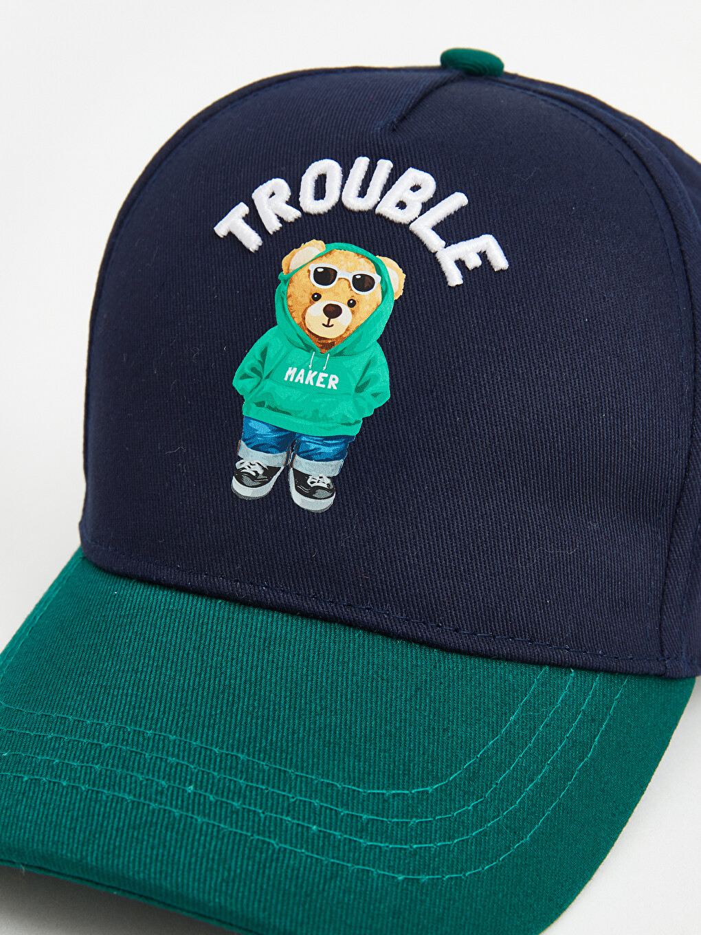 Teddy Bear Embroidered Boy Baby Cap Hat-2