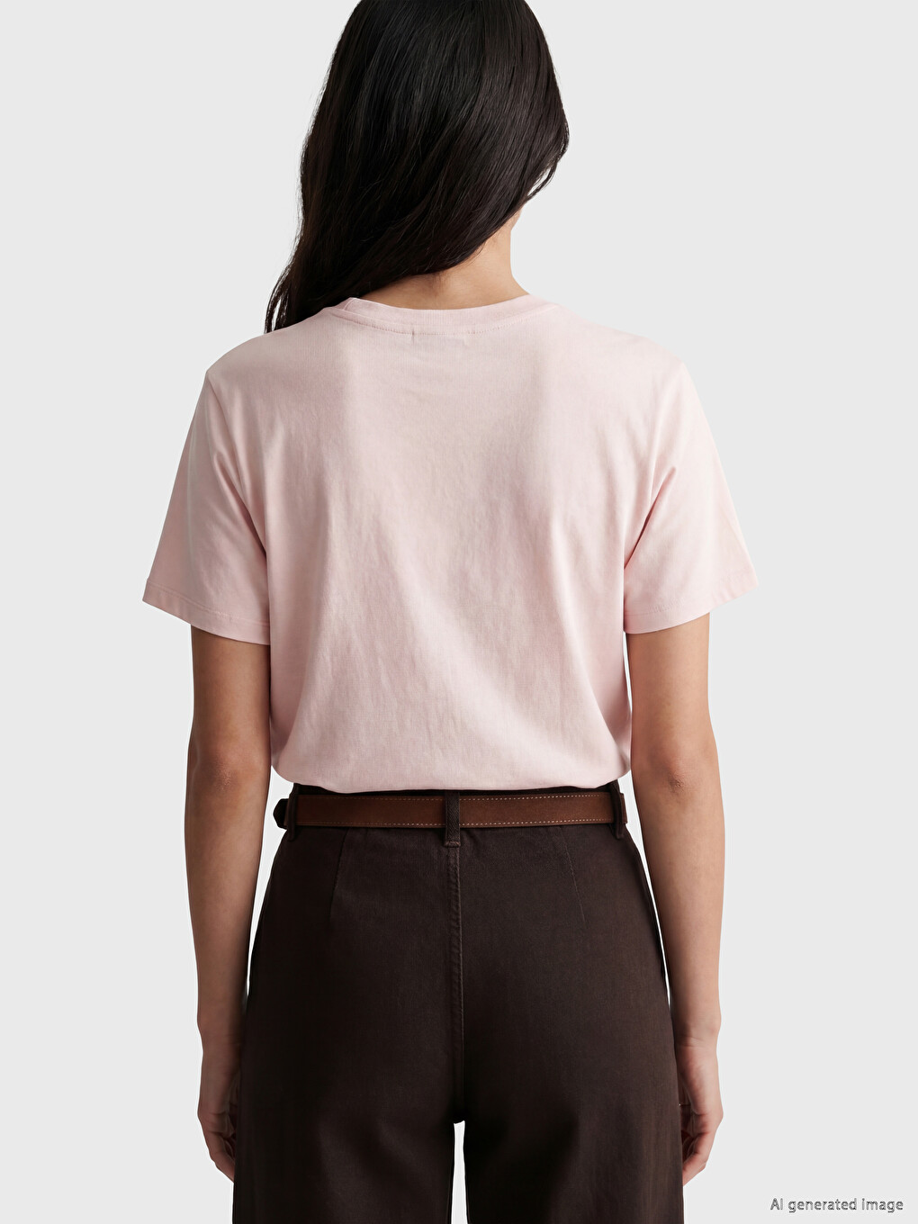 Lace Detailed 100% Cotton Women's T-shirt-3