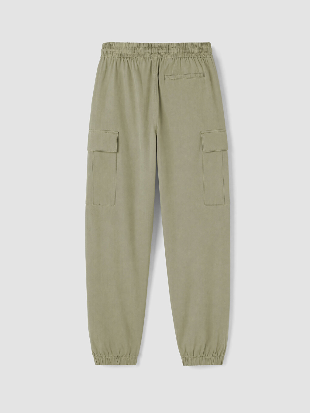Yeşil Regular Fit Poplin Erkek Jogger Pantolon-2