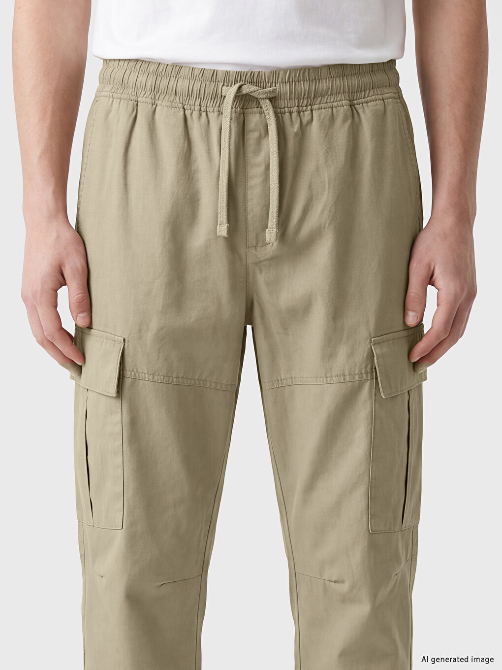 Kahverengi Regular Fit Poplin Erkek Jogger Pantolon-2