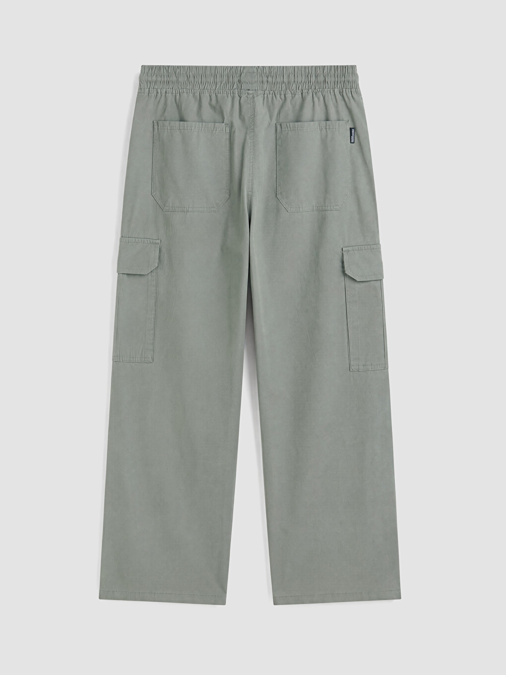 Gri Relax Fit Erkek Kargo Pantolon-1