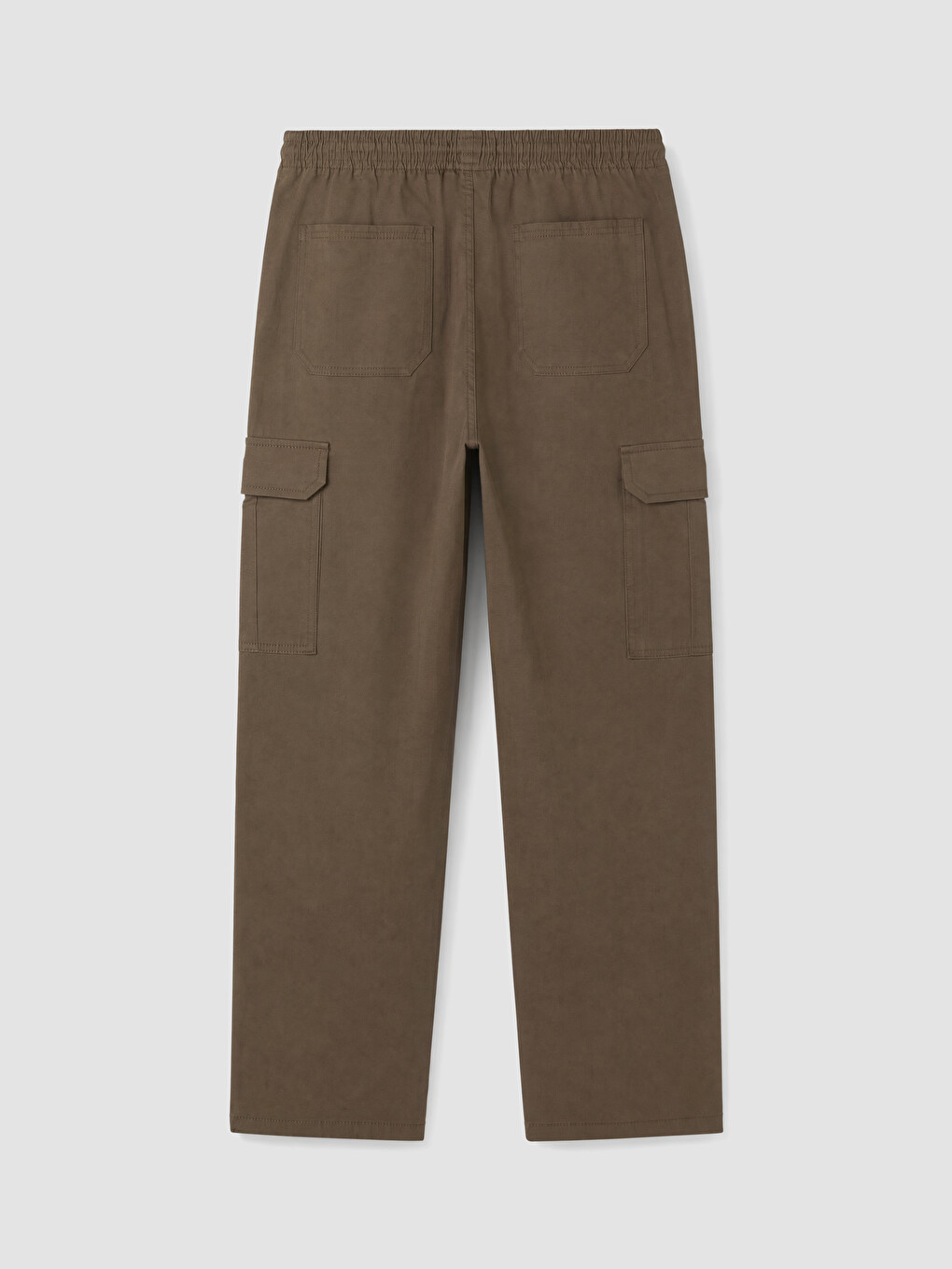 Kahverengi Relax Fit Erkek Kargo Pantolon-2