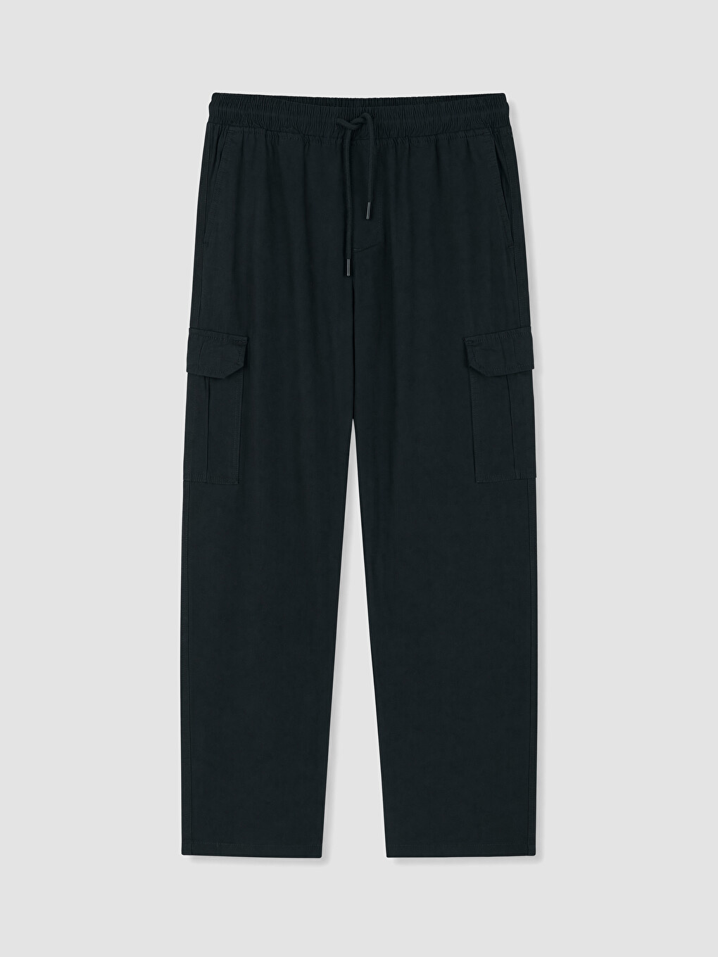 Siyah Relax Fit Erkek Kargo Pantolon