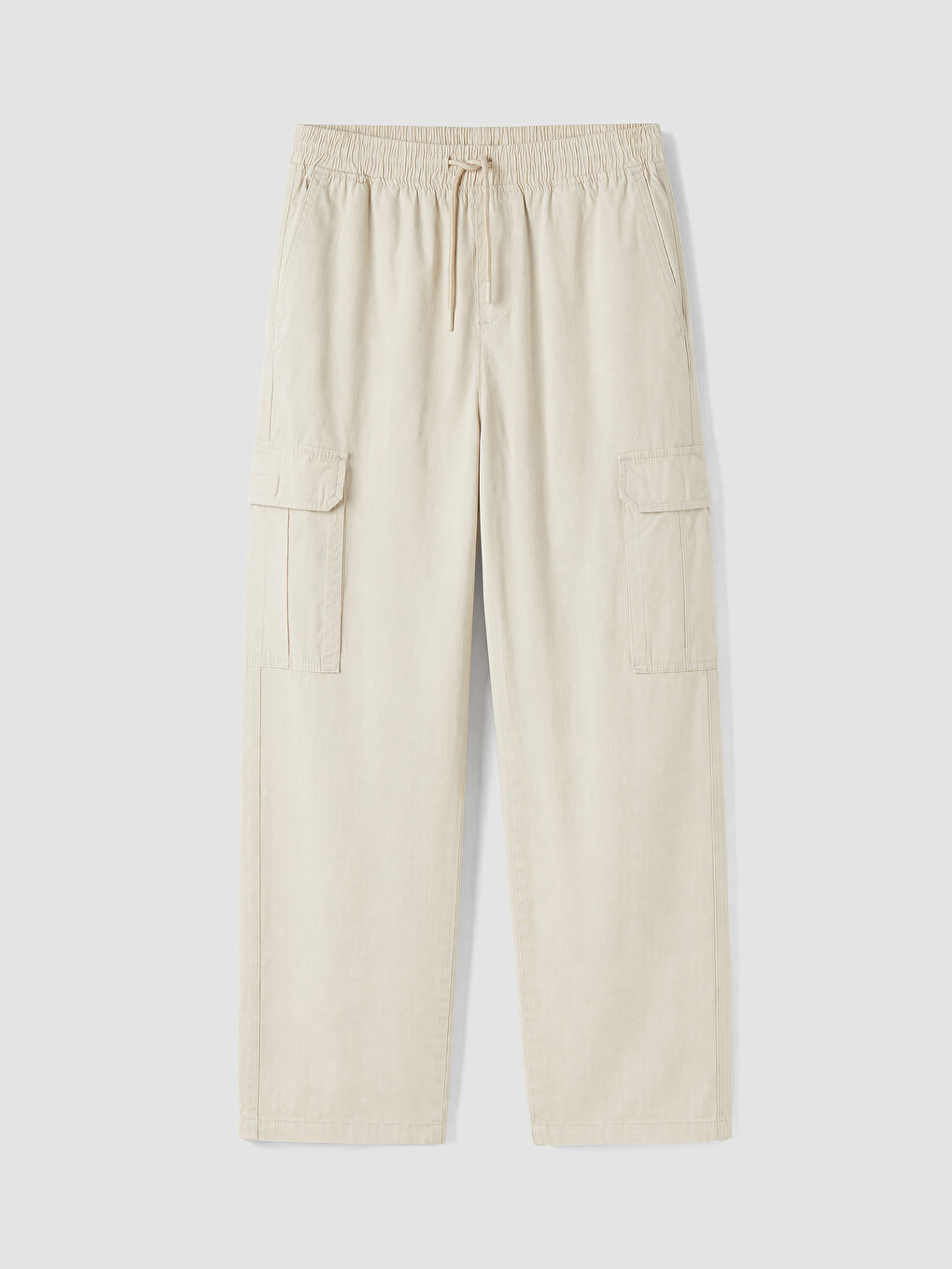 Bej Relax Fit Erkek Kargo Pantolon