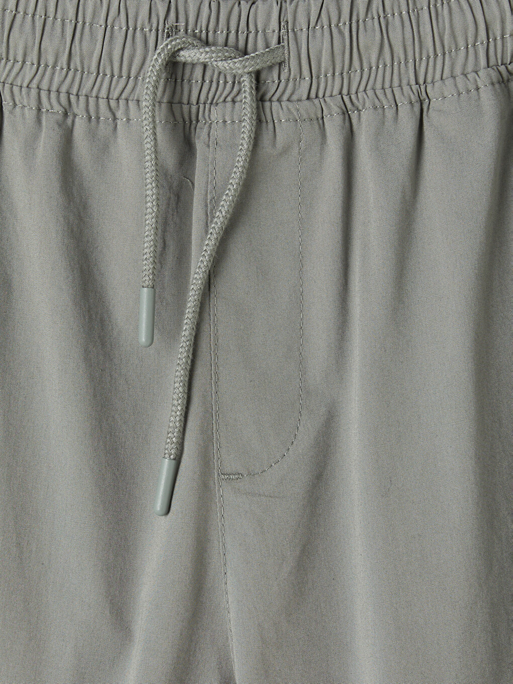Gri Relax Fit Poplin Erkek Pantolon-1