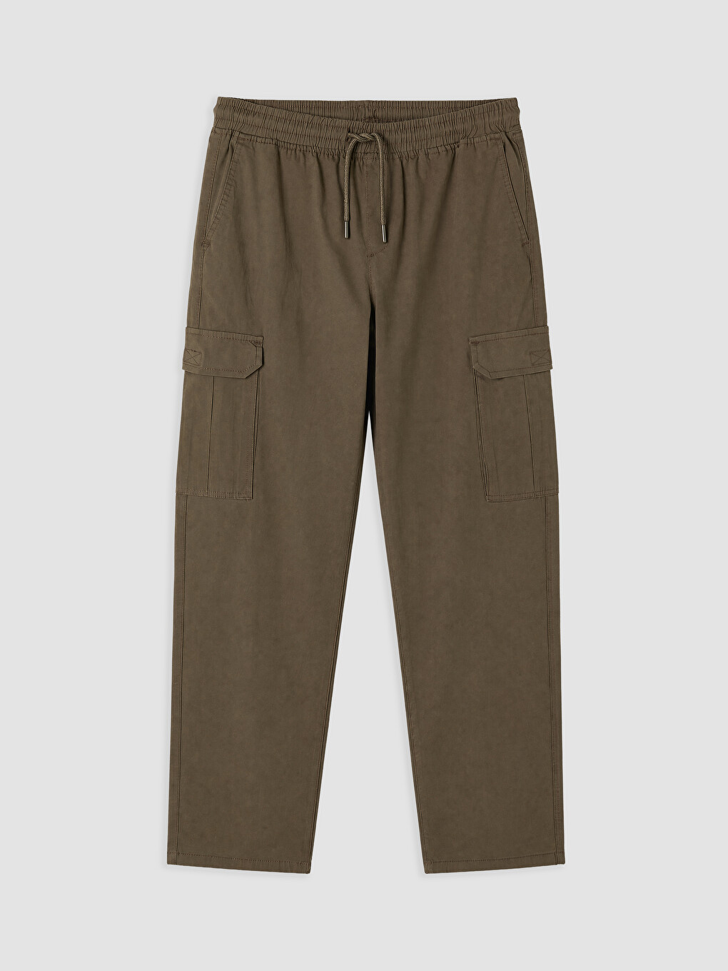 Kahverengi Relax Fit Poplin Erkek Pantolon