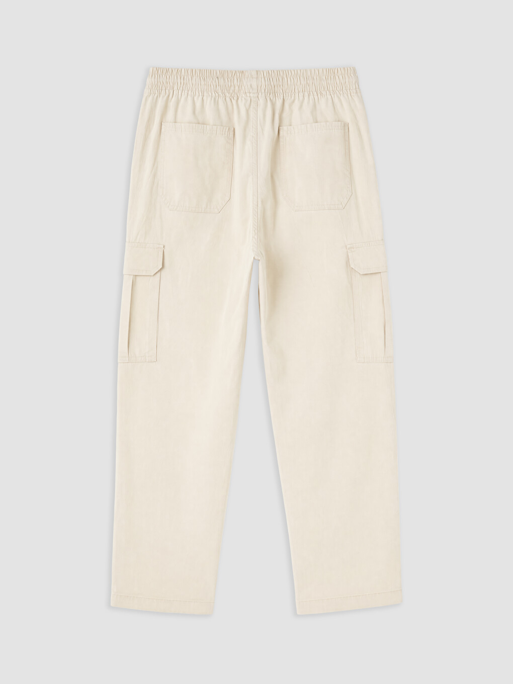 Bej Relax Fit Poplin Erkek Pantolon-5