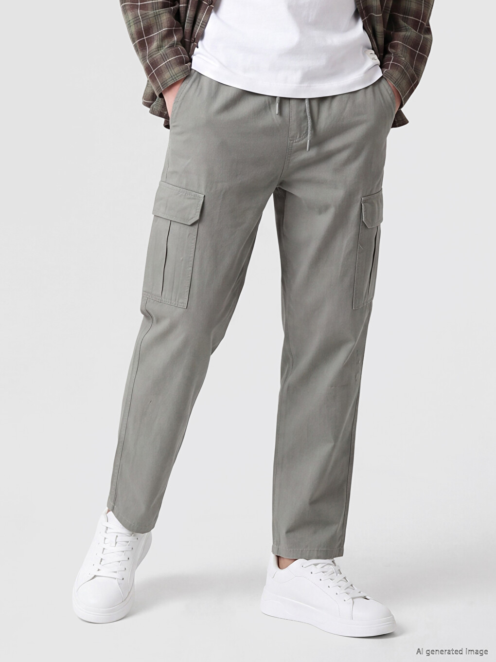 Relax Fit Poplin Men's Trousers