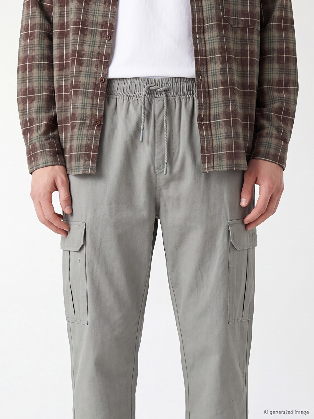 Relax Fit Poplin Men's Trousers-2