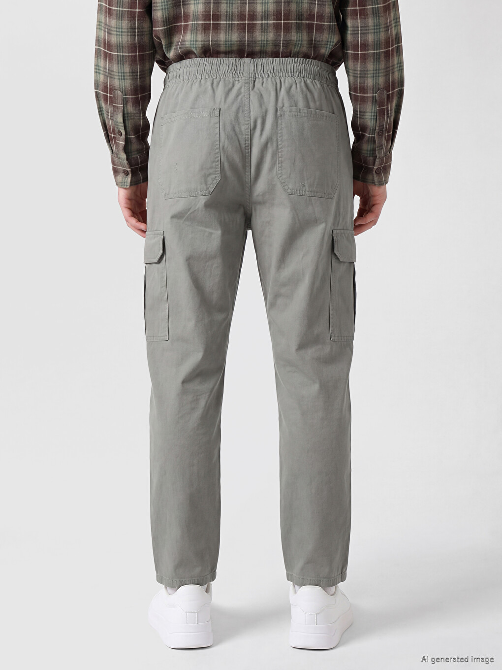 Relax Fit Poplin Men's Trousers-3