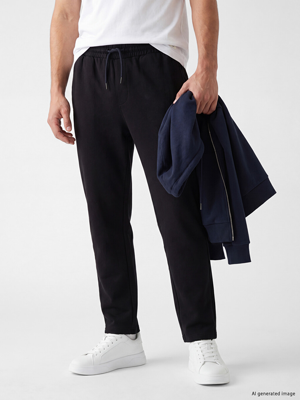 Siyah Regular Fit Erkek Eşofman Altı