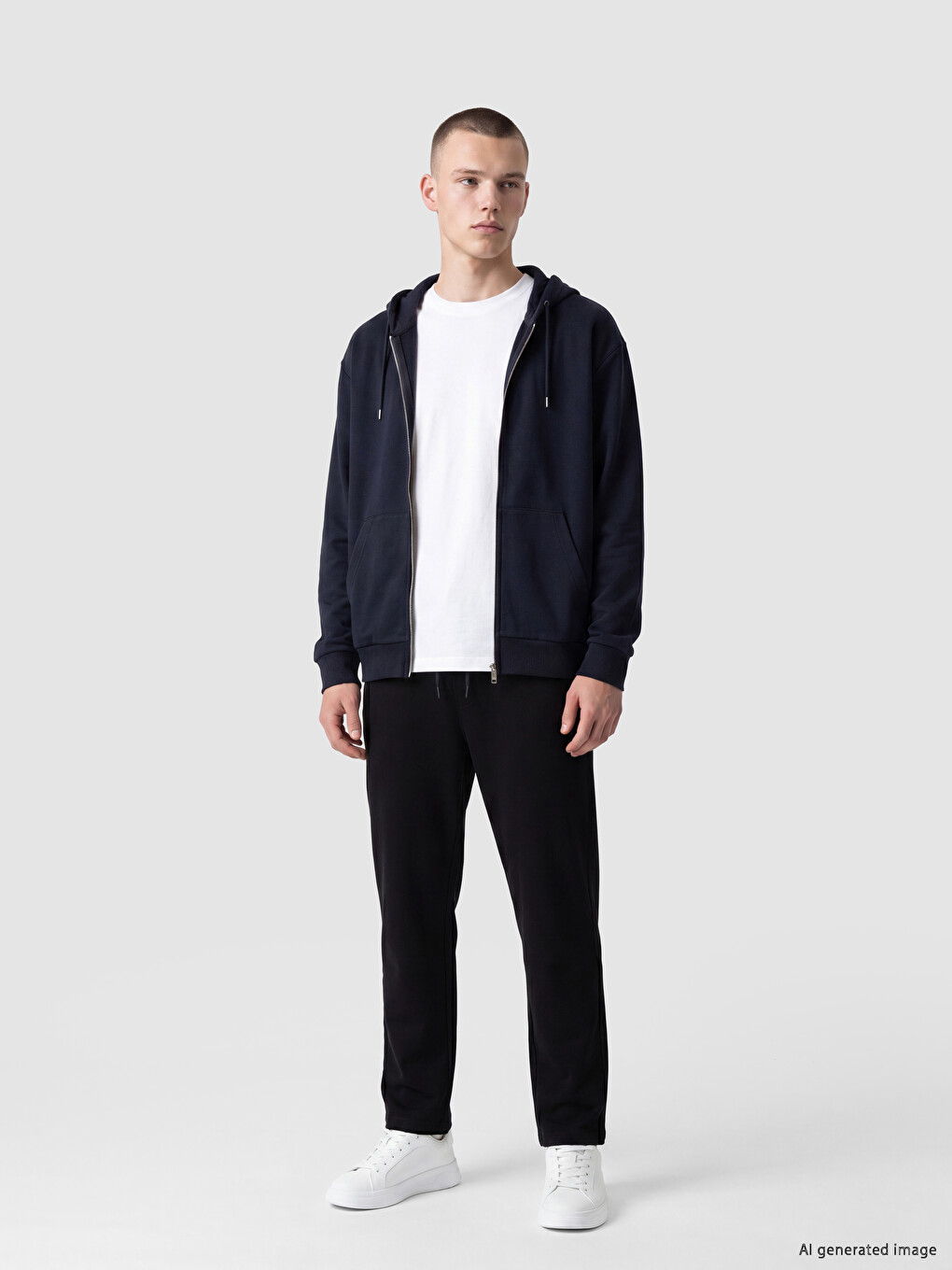 Siyah Regular Fit Erkek Eşofman Altı-1