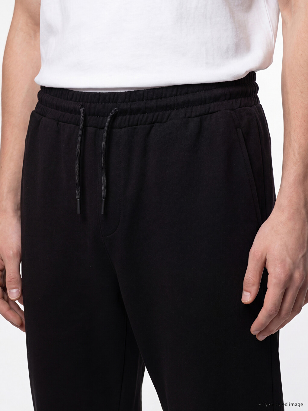 Siyah Regular Fit Erkek Eşofman Altı-2