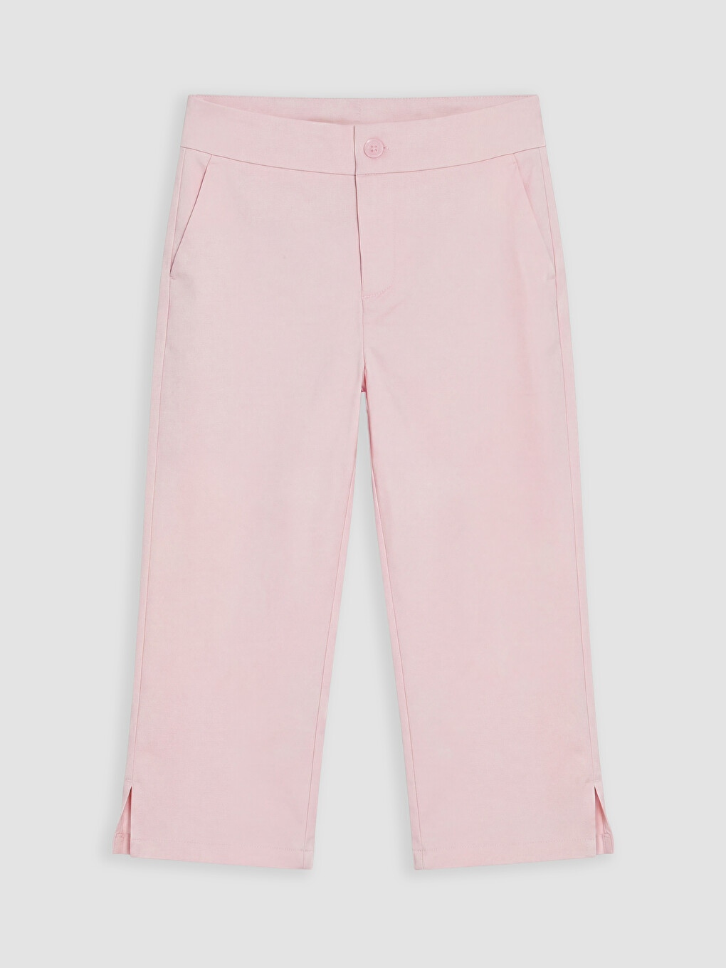 Pembe Slim Fit Kız Çocuk Kapri