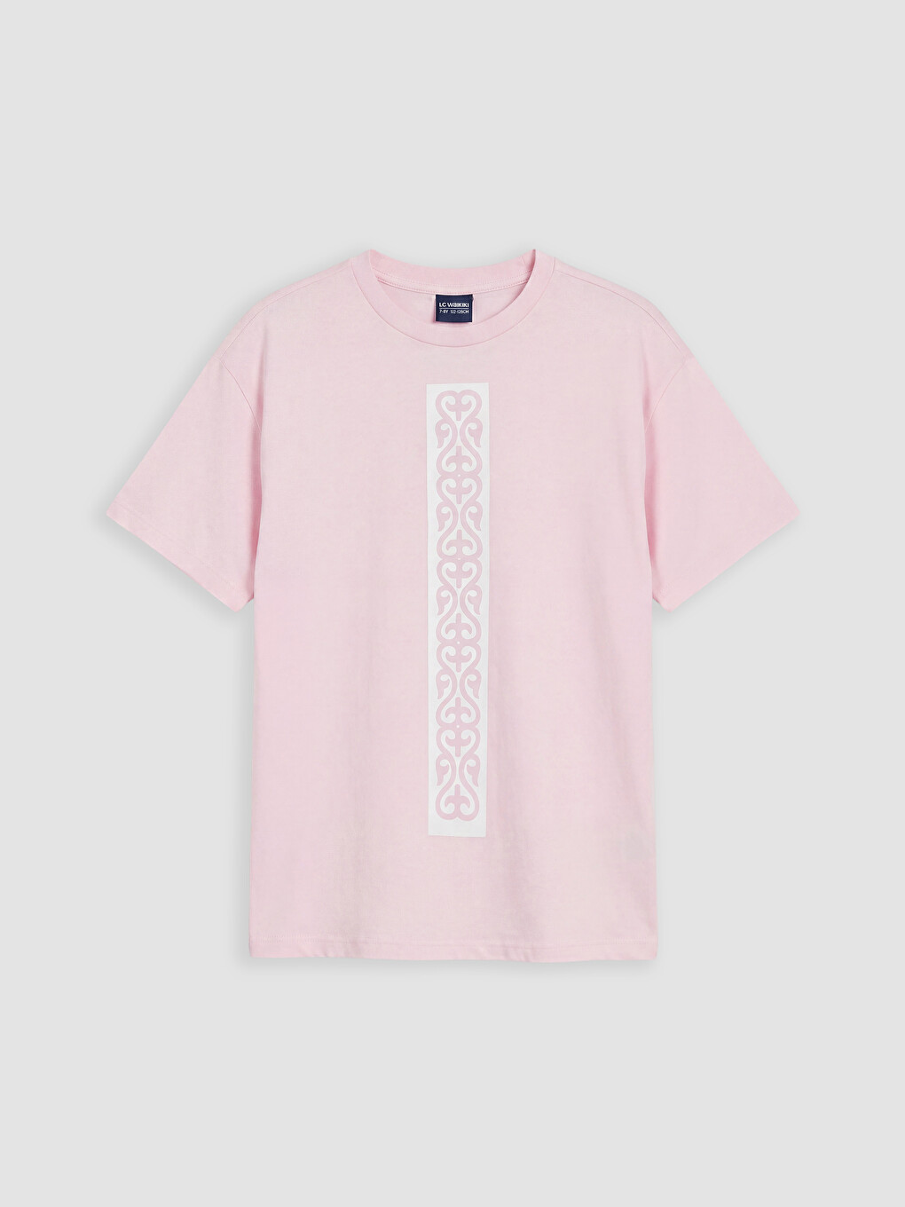 Pembe Bisiklet Yaka Baskılı Kız Çocuk Tişört